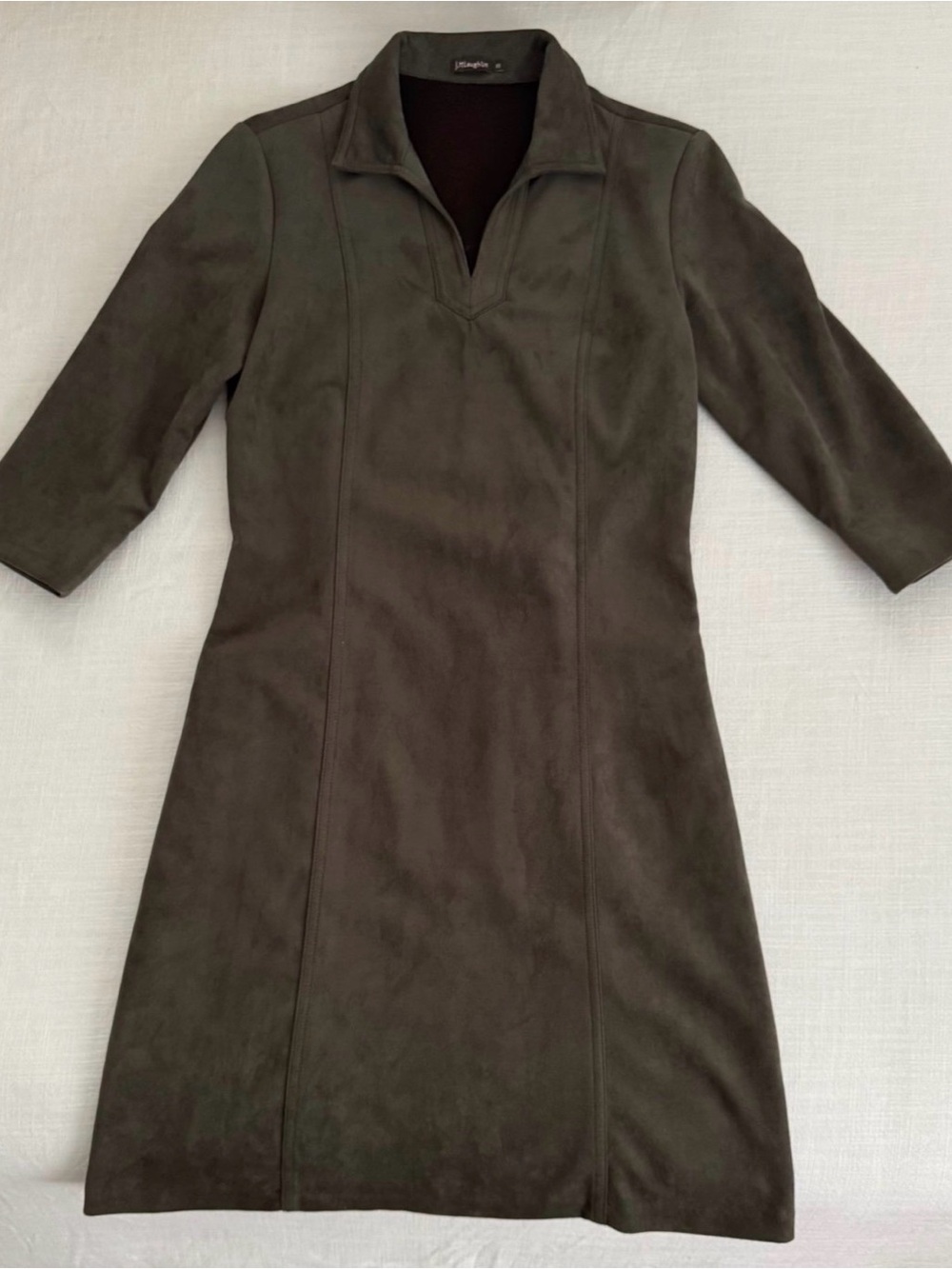 J. McLaughlin Suede-V-Neck Dress